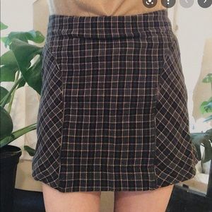 Urban Outfitters Jaquard Mini Skirt Plaid with Zippers